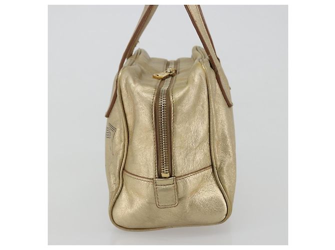Borsa SAINT LAURENT Y Mail in pelle Oro Auth 188208 D'oro - vista 3