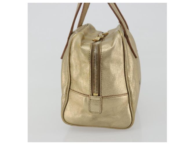 Borsa SAINT LAURENT Y Mail in pelle Oro Auth 188208 D'oro - vista 4