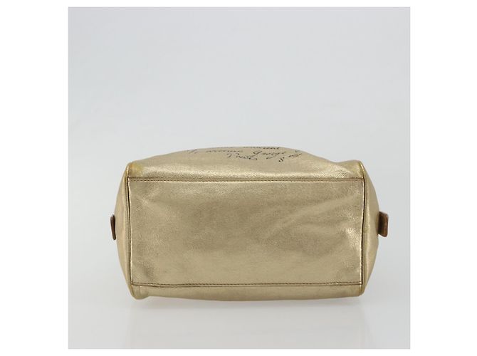 Borsa SAINT LAURENT Y Mail in pelle Oro Auth 188208 D'oro - vista 5
