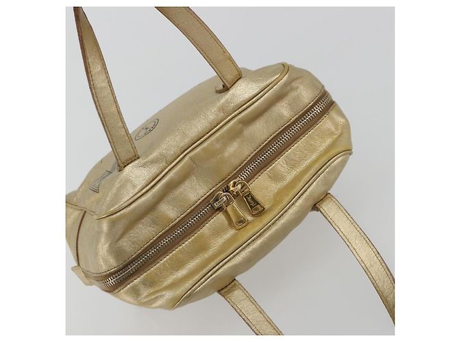 Borsa SAINT LAURENT Y Mail in pelle Oro Auth 188208 D'oro - vista 6