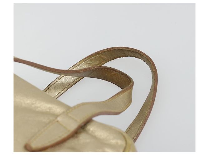 Borsa SAINT LAURENT Y Mail in pelle Oro Auth 188208 D'oro - vista 8