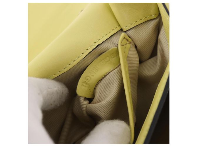 Borsa a Spalla con Catena VALENTINO in Pelle Giallo Oro Auth bs35654V D'oro - vista 12