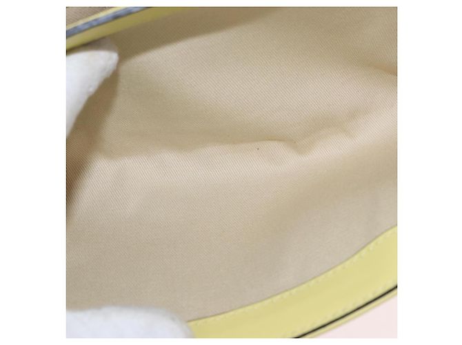 Borsa a Spalla con Catena VALENTINO in Pelle Giallo Oro Auth bs35654V D'oro - vista 21