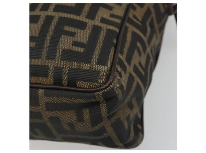Borsa a mano FENDI Zucca Canvas Nero Marrone Auth mr2526A - vista 15