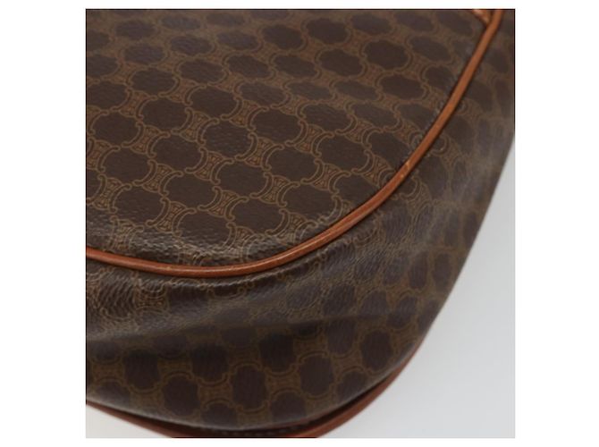 Céline CELINE Macadam Canvas Schultertasche PVC Leder Braun Gold Auth 187736 Golden - Ansicht 17