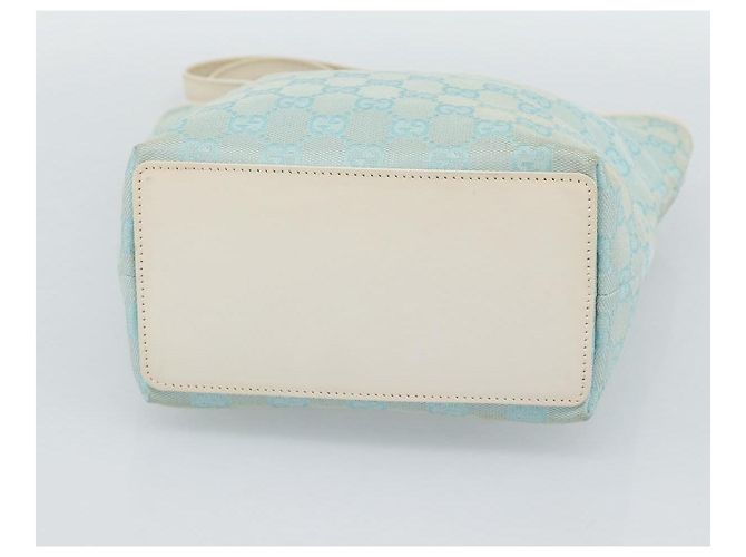 Borsa Tote GUCCI GG Canvas Azzurro chiaro Oro 002 1099 2404 Auth 187412V D'oro Blu chiaro - vista 5