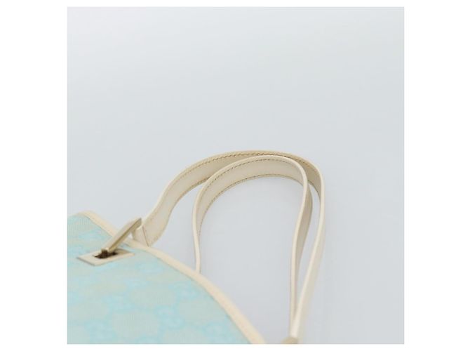 Borsa Tote GUCCI GG Canvas Azzurro chiaro Oro 002 1099 2404 Auth 187412V D'oro Blu chiaro - vista 8