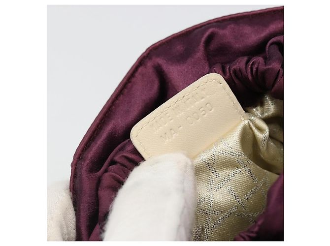 Borsa Christian Dior Maris Pearl Satin Viola Argento Autentica hk3818 Porpora - vista 12