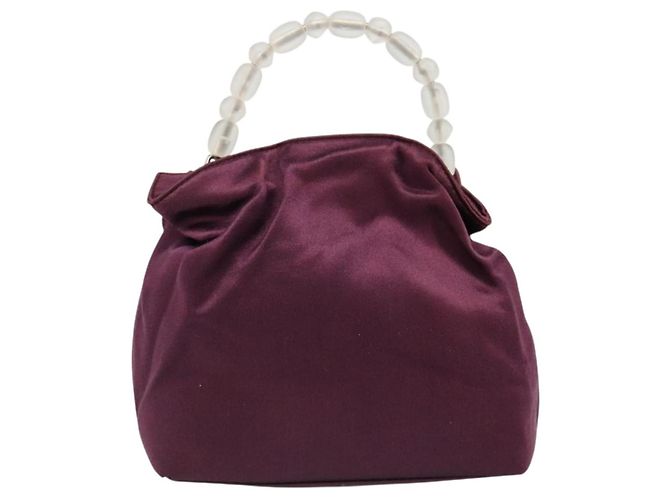 Borsa Christian Dior Maris Pearl Satin Viola Argento Autentica hk3818 Porpora - vista 2