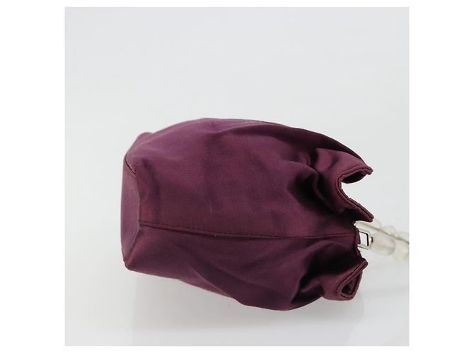 Borsa Christian Dior Maris Pearl Satin Viola Argento Autentica hk3818 Porpora - vista 3