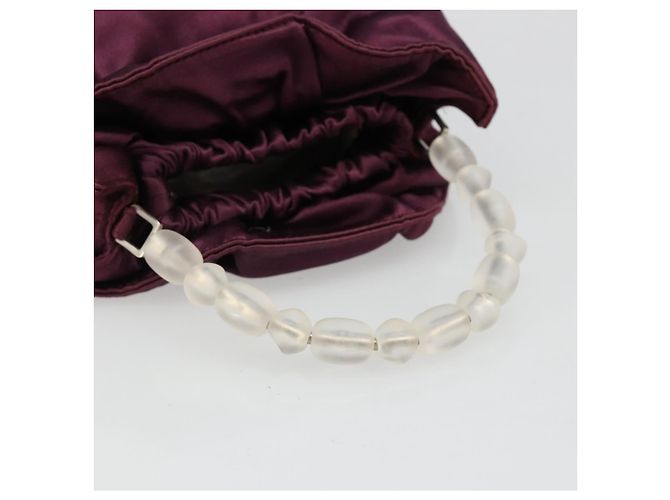 Borsa Christian Dior Maris Pearl Satin Viola Argento Autentica hk3818 Porpora - vista 7