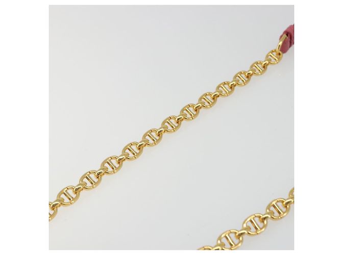 Borsa a tracolla Christian Dior Chain Caro Canage in pelle di agnello Oro Rosa Auth 187297SAM - vista 9