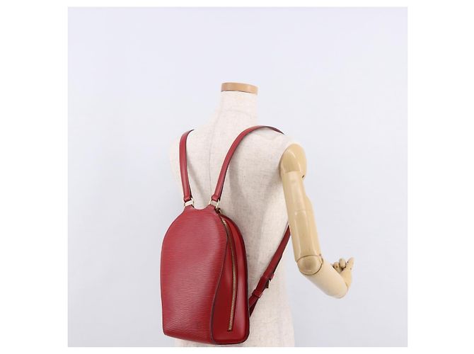 Zaino LOUIS VUITTON Epi Mabillon Rosso Castilian M52237 LV Auth 186394 - vista 23