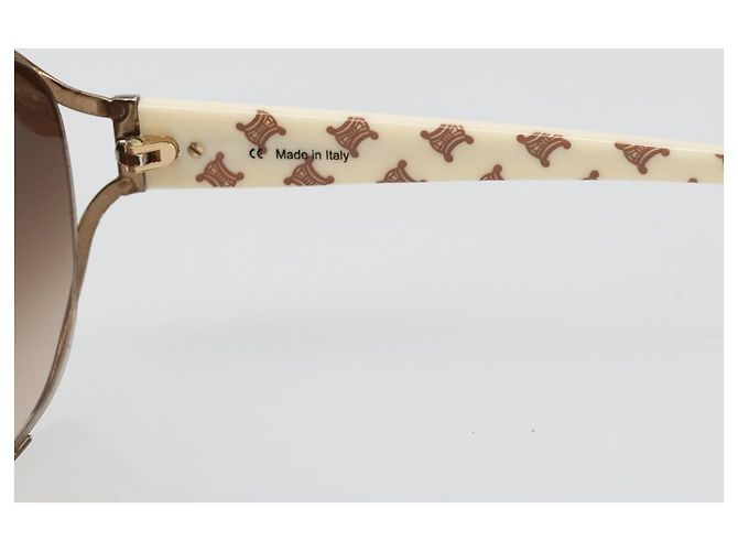 Céline Gafas de sol CELINE Metal Bronze Gold Auth hk3845 Dorado Bronce - vista 14