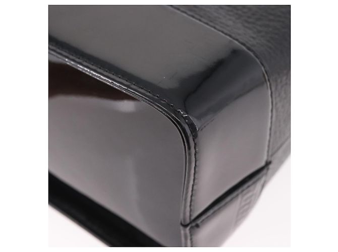 Borsa a mano con catena VERSACE in pelle nera e oro Auth bs35661A Nero D'oro - vista 16