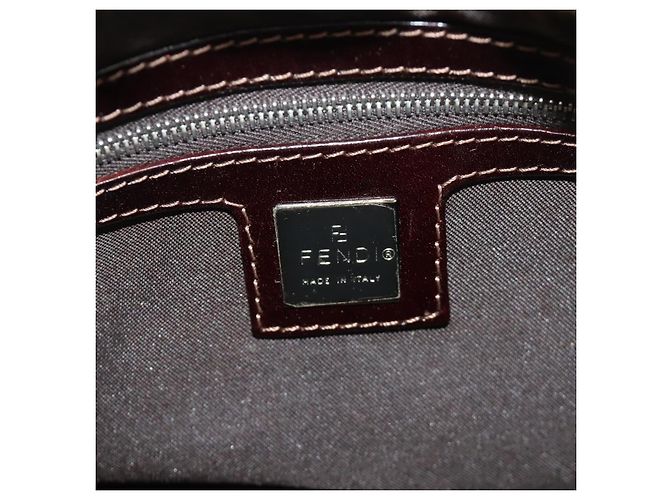 FENDI Zucca Canvas Mamma Baguette Bolso de Hombro Beige Plata Auth mr2561M - vista 22