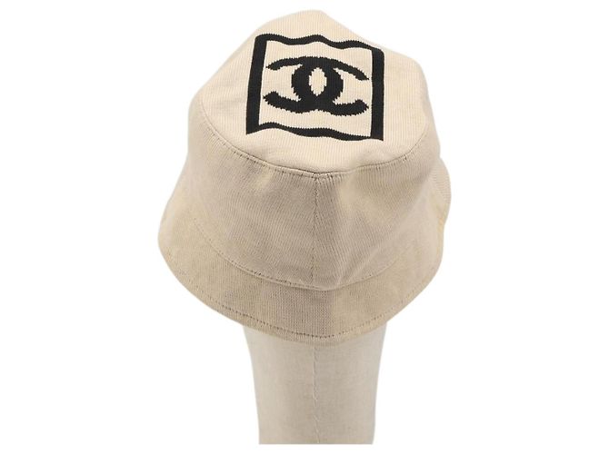 CHANEL Hut Canvas S Beige CC Auth mr2524A - Ansicht 3