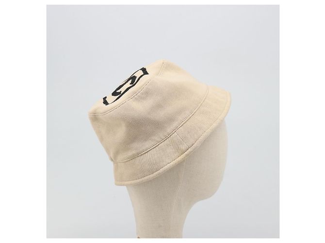CHANEL Hut Canvas S Beige CC Auth mr2524A - Ansicht 5