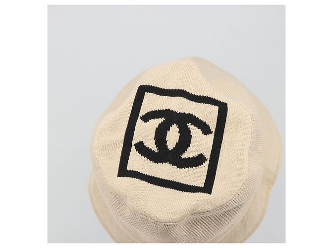 CHANEL Hut Canvas S Beige CC Auth mr2524A - Ansicht 6