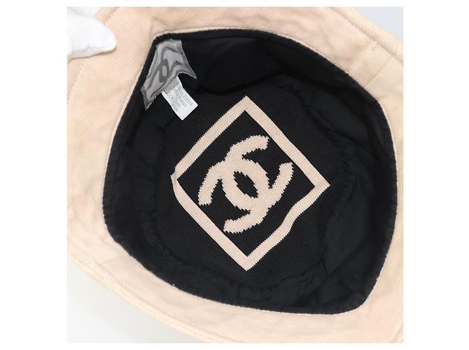 CHANEL Hut Canvas S Beige CC Auth mr2524A - Ansicht 7