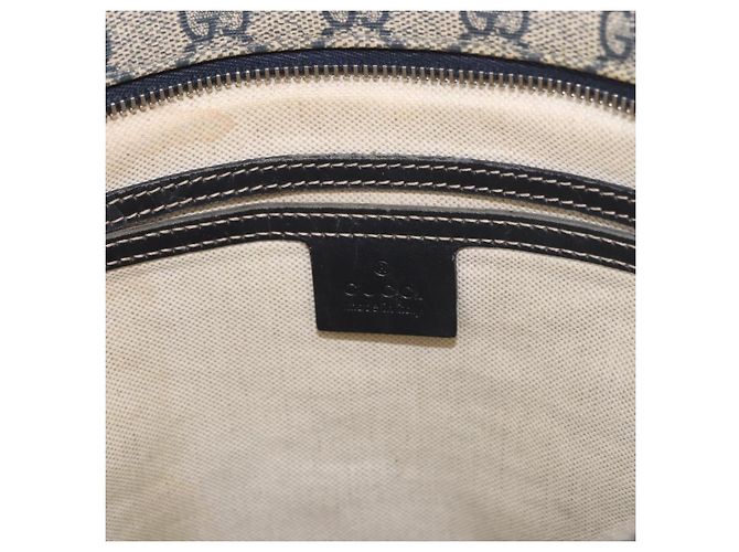 Borsa a tracolla GUCCI GG Supreme PVC Blu Navy Argento 201446 Auth ka4941 - vista 19