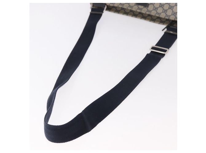 Borsa a tracolla GUCCI GG Supreme PVC Blu Navy Argento 201446 Auth ka4941 - vista 7