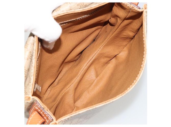 Céline CELINE Macadam Canvas Shoulder Bag PVC Beige Gold Auth 187444A Golden - view 10