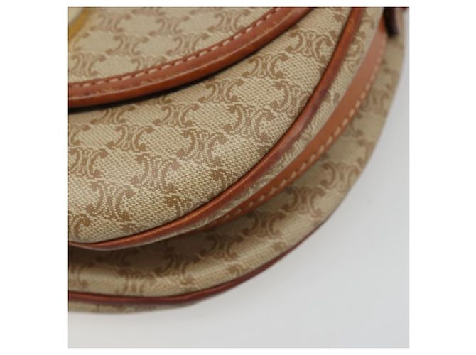 Céline CELINE Macadam Canvas Shoulder Bag PVC Beige Gold Auth 187444A Golden - view 14