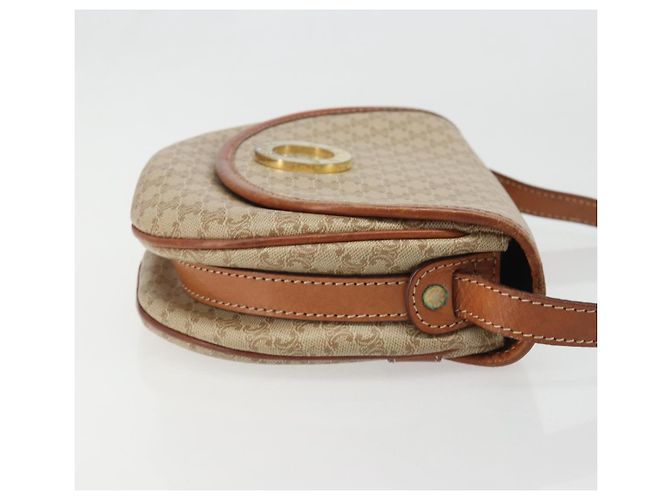 Céline CELINE Macadam Canvas Shoulder Bag PVC Beige Gold Auth 187444A Golden - view 3