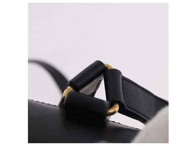 Zaino GUCCI Bamboo in pelle nera e oro 003 2034 0030 Auth ka4944 Nero D'oro - vista 15