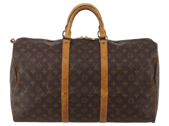 LOUIS VUITTON Monogram Keepall 50 Boston Bag M41426 LV Auth 188711 Monogramma - vista 13