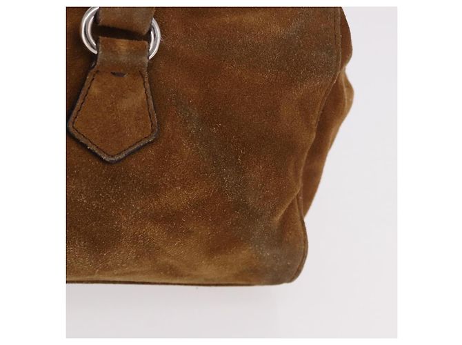 PRADA Handtasche Wildleder Braun Silber Auth 188213SAV - Ansicht 3