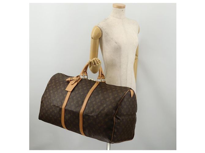 LOUIS VUITTON Borsa Boston Monogram Keepall 60 M41422 LV Auth 187296V Monogramma - vista 22