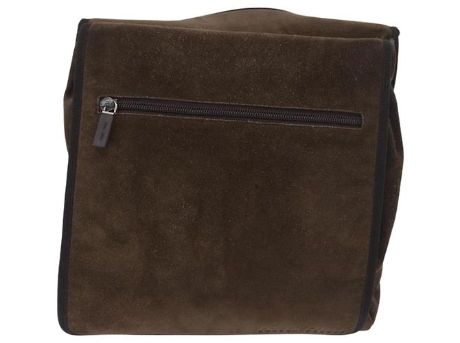 Borsa a tracolla Miu Miu in scamosciato marrone Auth 188406 - vista 13