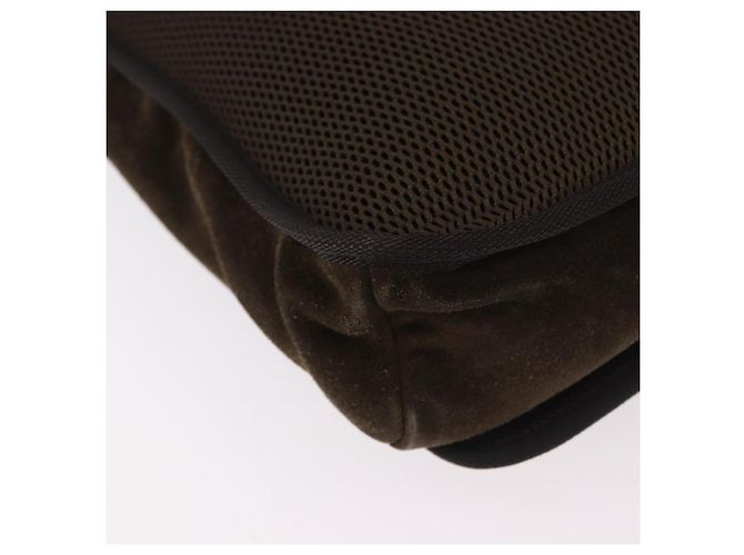 Borsa a tracolla Miu Miu in scamosciato marrone Auth 188406 - vista 16
