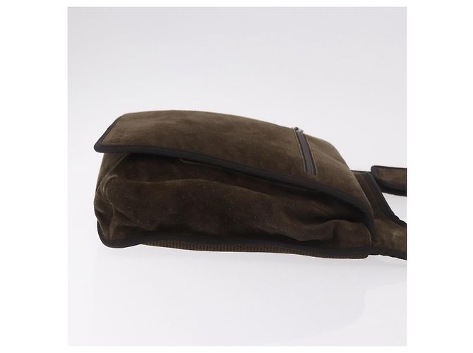 Borsa a tracolla Miu Miu in scamosciato marrone Auth 188406 - vista 3