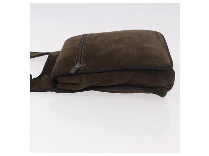 Borsa a tracolla Miu Miu in scamosciato marrone Auth 188406 - vista 4