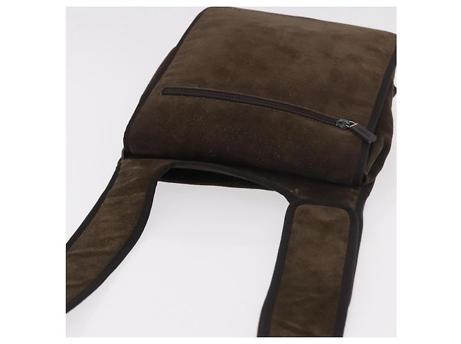 Borsa a tracolla Miu Miu in scamosciato marrone Auth 188406 - vista 6