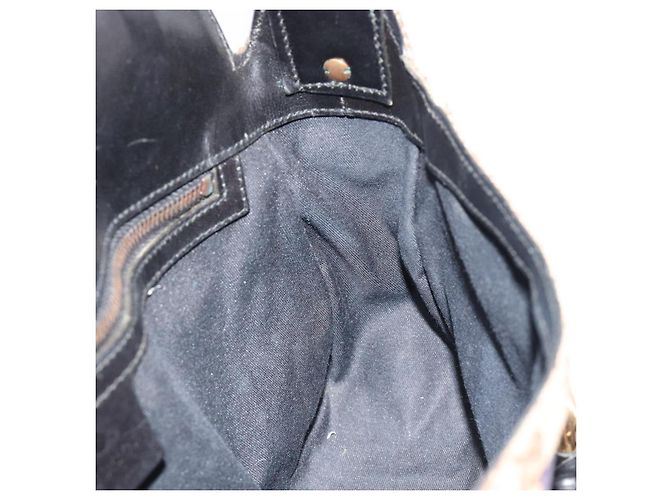 Borsa GUCCI GG Canvas Horsebit Sherry Line Beige Oro 129500 Auth yk20593SAV D'oro - vista 21