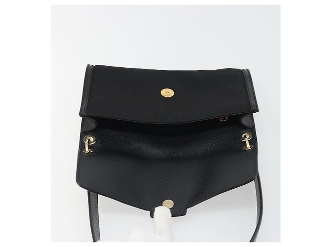 Salvatore Ferragamo Shoulder Bag Canvas Black Gold Auth BA13524V Golden - view 10