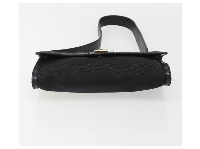 Salvatore Ferragamo Shoulder Bag Canvas Black Gold Auth BA13524V Golden - view 5