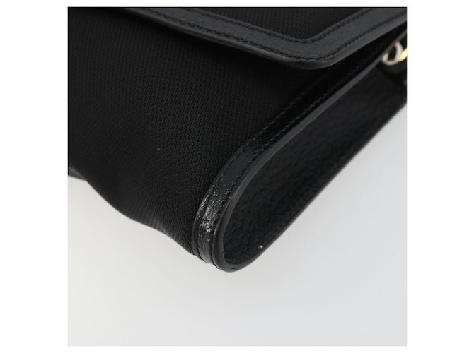 Salvatore Ferragamo Shoulder Bag Canvas Black Gold Auth BA13524V Golden - view 9