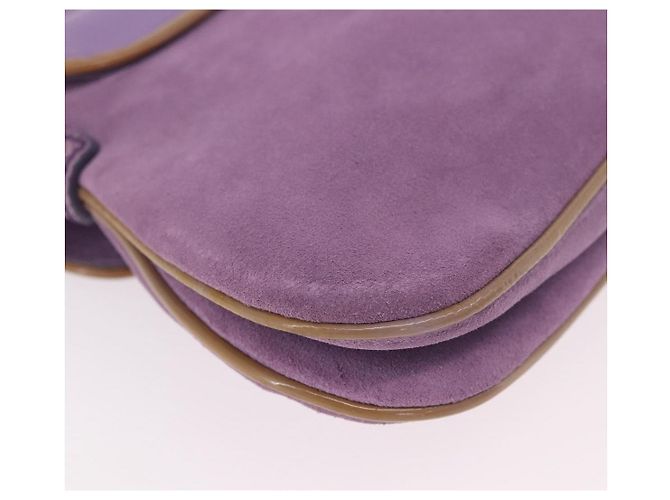 Autre Marque Borsa a tracolla TOD'S in pelle scamosciata viola e argento Auth am11976V Porpora - vista 16