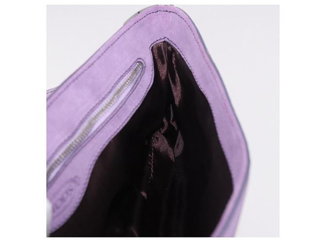 Autre Marque Borsa a tracolla TOD'S in pelle scamosciata viola e argento Auth am11976V Porpora - vista 20