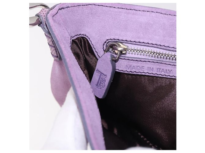 Autre Marque Borsa a tracolla TOD'S in pelle scamosciata viola e argento Auth am11976V Porpora - vista 22