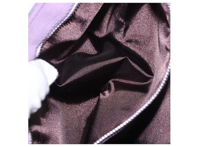 Autre Marque Borsa a tracolla TOD'S in pelle scamosciata viola e argento Auth am11976V Porpora - vista 23