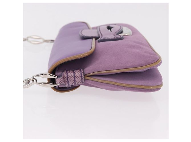 Autre Marque Borsa a tracolla TOD'S in pelle scamosciata viola e argento Auth am11976V Porpora - vista 4