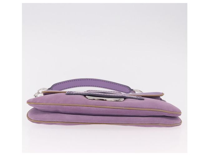 Autre Marque Borsa a tracolla TOD'S in pelle scamosciata viola e argento Auth am11976V Porpora - vista 5