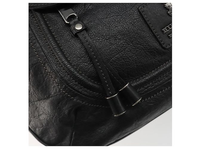 Borsa Tote BURBERRY in pelle nera Auth 188086A Nero - vista 18
