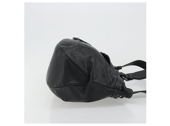 Borsa Tote BURBERRY in pelle nera Auth 188086A Nero - vista 3